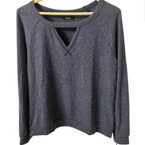 NWT-Michael Lauren Triangle Cut Out Long Sleeve-Gray/Blue Size S